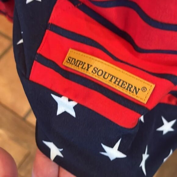 Simply Southern Stars and Stripes Double Hoodie, size L - Picture 5 of 11